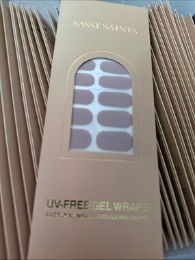 NEW Sassy Saints Gel Nail Wraps Neutral Flow
